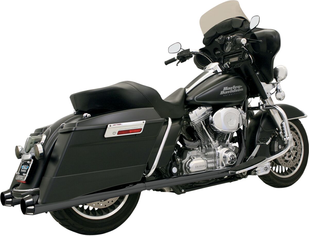 Bassani Xhaust Mufflers 4 Flute Fl Blk MUFFLERS FOR HARLEY Bassani Xhaust