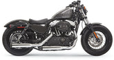 Muffler 3" Chrome W/ Black End Cap W/ Contrast Flutes Bassani Xhaust Default Title