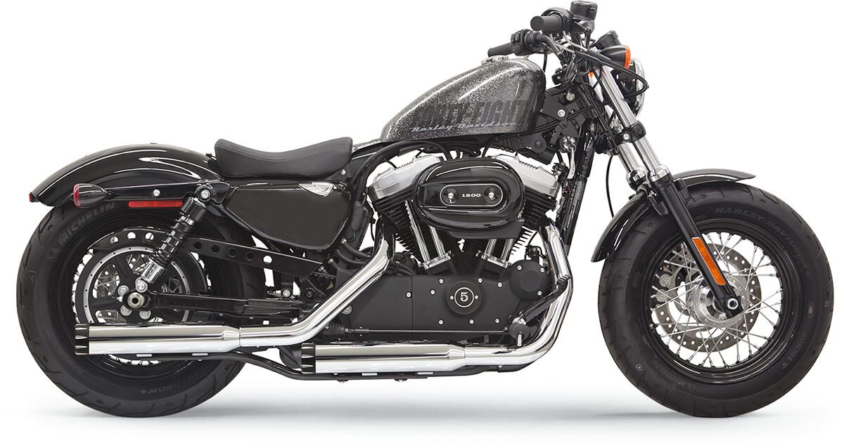 Bassani Xhaust 3" Series Slash Slip-on Muffler, Chrome - 14-17 Sportster Slip-Ons Exhaust Bassani Xhaust