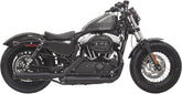 Bassani Xhaust 3" Series Slash Cut Ends Caps, Black Contrast Flutes - 14-20 Sportster Slip-Ons Exhaust Bassani Xhaust