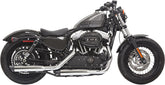 Muffler 3" Chrome W/ Black Slash Cut End Caps Bassani Xhaust Default Title
