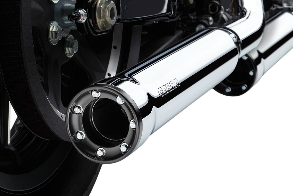 Cobra 3" Rpt Slip On Muffler Chrome Hd Exhaust Slip-Ons And Mufflers Cobra