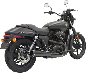 Bassani Xhaust Muffler 4" Megaphone Style Black Street Exhaust Slip-Ons Exhaust Bassani Xhaust