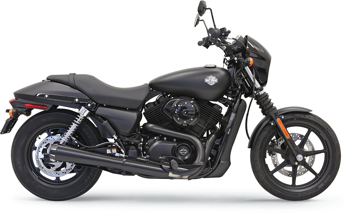 Bassani Xhaust Muffler 4" Megaphone Style Black Street Exhaust Slip-Ons Exhaust Bassani Xhaust