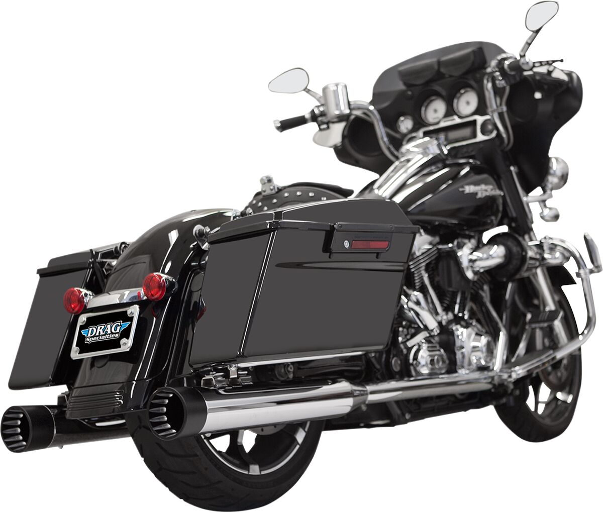 Bassani Xhaust Muffler Dnts 95 16 Ch/Blk MUFFLERS FOR HARLEY Bassani Xhaust