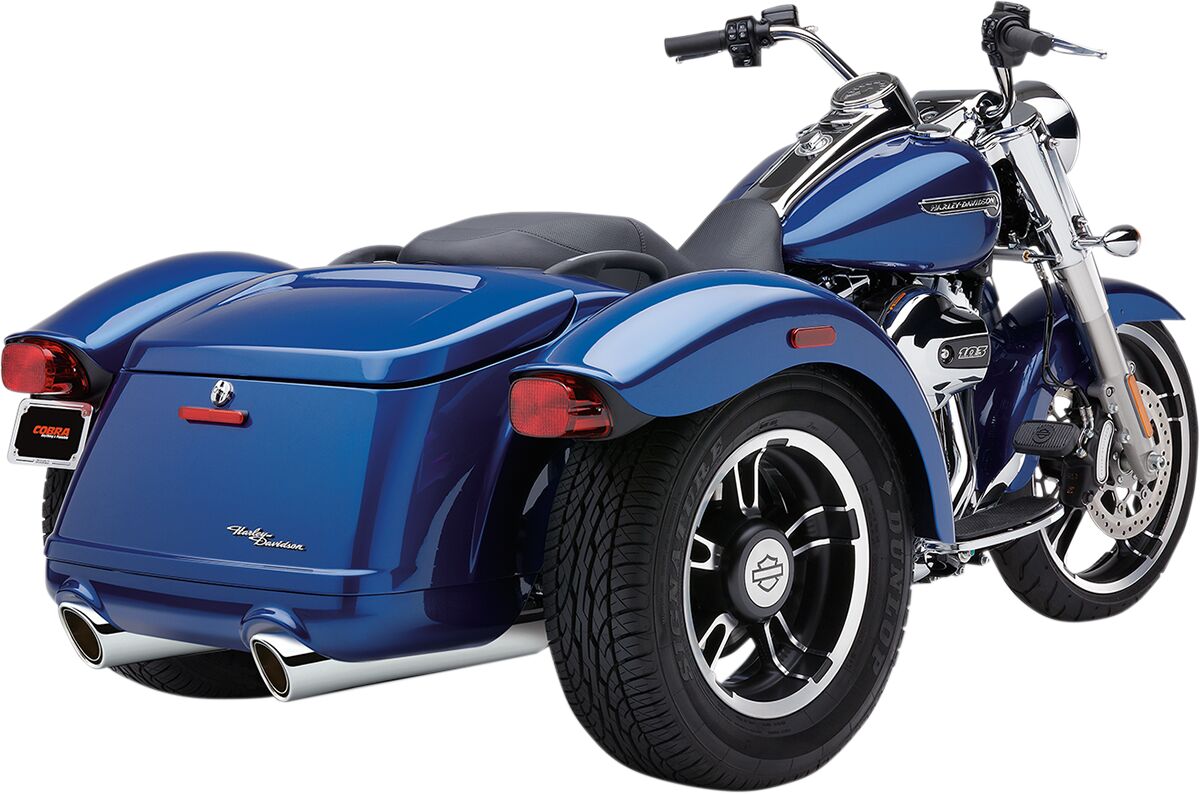 Cobra Mufflers 4" Round Slip On 909 Chrome Slip-Ons Exhaust Cobra