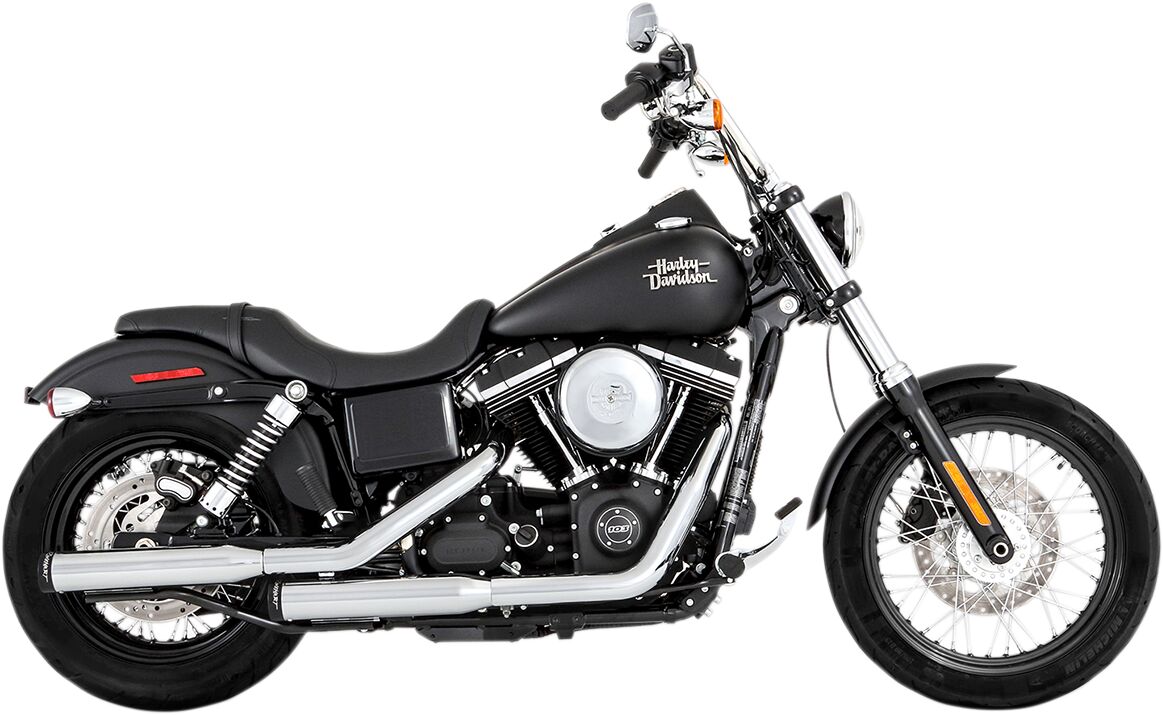Rinehart Racing Muffler Slip On 3" Chrome W/Black Straight End Caps Slip-Ons Exhaust Rinehart Racing