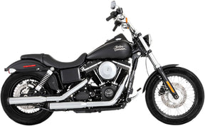 Rinehart Racing Muffler Slip On 3" Chrome W/Black Straight End Caps Slip-Ons Exhaust Rinehart Racing