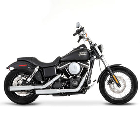 Rinehart Racing Muffler Slip On 3" Chrome W/Black Straight End Caps Slip-Ons Exhaust Rinehart Racing