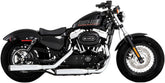 Rinehart Racing Muffler Slip On 3" Chrome W/Black Straight End Caps Slip-Ons Exhaust Rinehart Racing