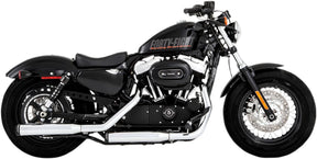 Rinehart Racing Muffler Slip On 3" Chrome W/Black Straight End Caps Slip-Ons Exhaust Rinehart Racing