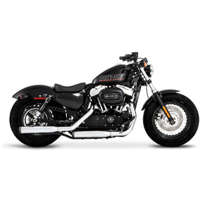 Rinehart Racing Muffler Slip On 3" Chrome W/Black Straight End Caps Slip-Ons Exhaust Rinehart Racing