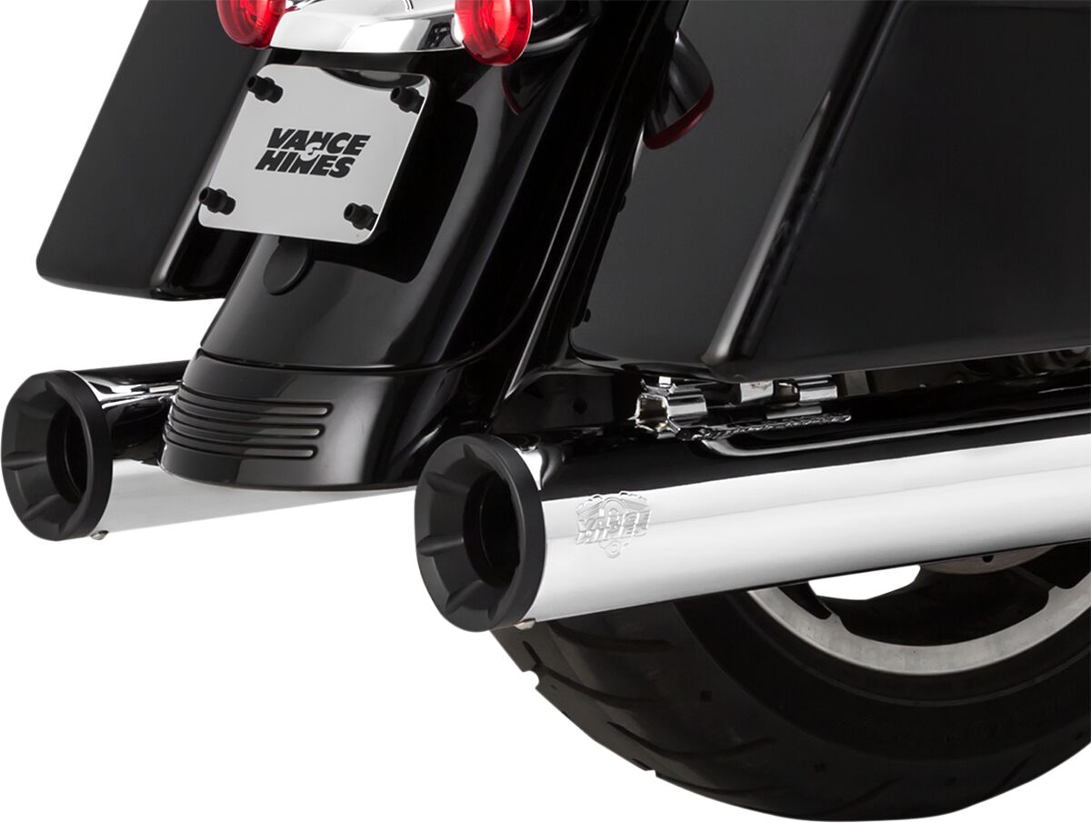 Muffler Slip On Eliminator 400 Chrome W/Black End Caps Vance & Hines Default Title