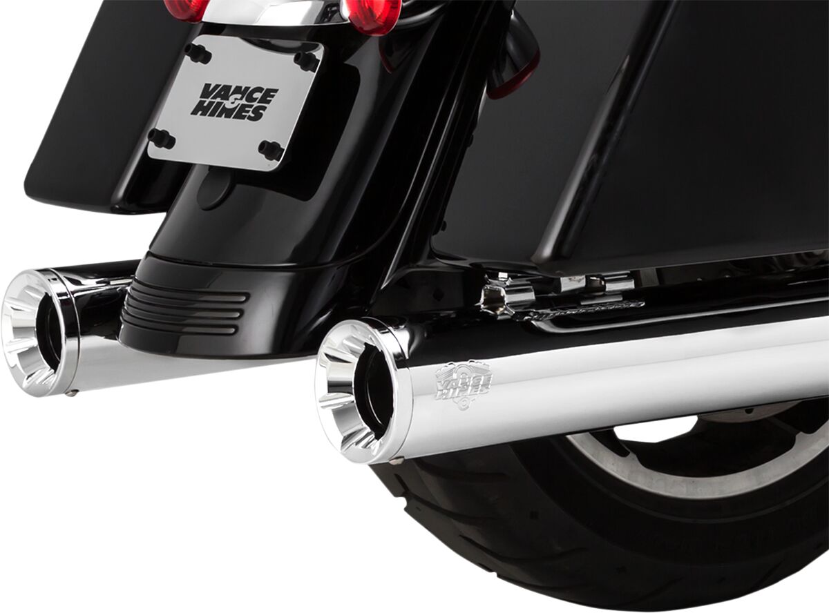 Muffler Slip On Eliminator 400 Chrome W/Chrome End Caps Vance & Hines Default Title