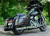 S&S Cycle Muffler 4.5" Slip On Mk45 Black Contrast Cut Thruster End Cap Chrome Body Finish Slip-Ons Exhaust S&S Cycle