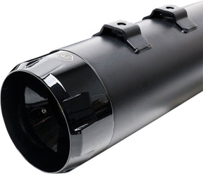 S&S Cycle Muffler 4.5" Slip On Mk45 Black Contrast Cut Thruster End Cap Jet Hot® Black Body Finish Slip-Ons Exhaust S&S Cycle