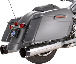 S&S Cycle Muffler 4.5" Slip On Mk45 Black Contrast Cut Tracer End Cap Chrome Body Finish Slip-Ons Exhaust S&S Cycle