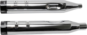 S&S Cycle Muffler 4.5" Slip On Mk45 Black Contrast Cut Tracer End Cap Chrome Body Finish Slip-Ons Exhaust S&S Cycle