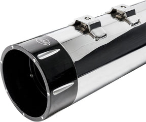 S&S Cycle Muffler 4.5" Slip On Mk45 Black Contrast Cut Tracer End Cap Chrome Body Finish Slip-Ons Exhaust S&S Cycle