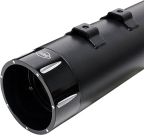 S&S Cycle Muffler 4.5" Slip On Mk45 Black Contrast Cut Tracer End Cap Jet Hot Black Body Finish Slip-Ons Exhaust S&S Cycle