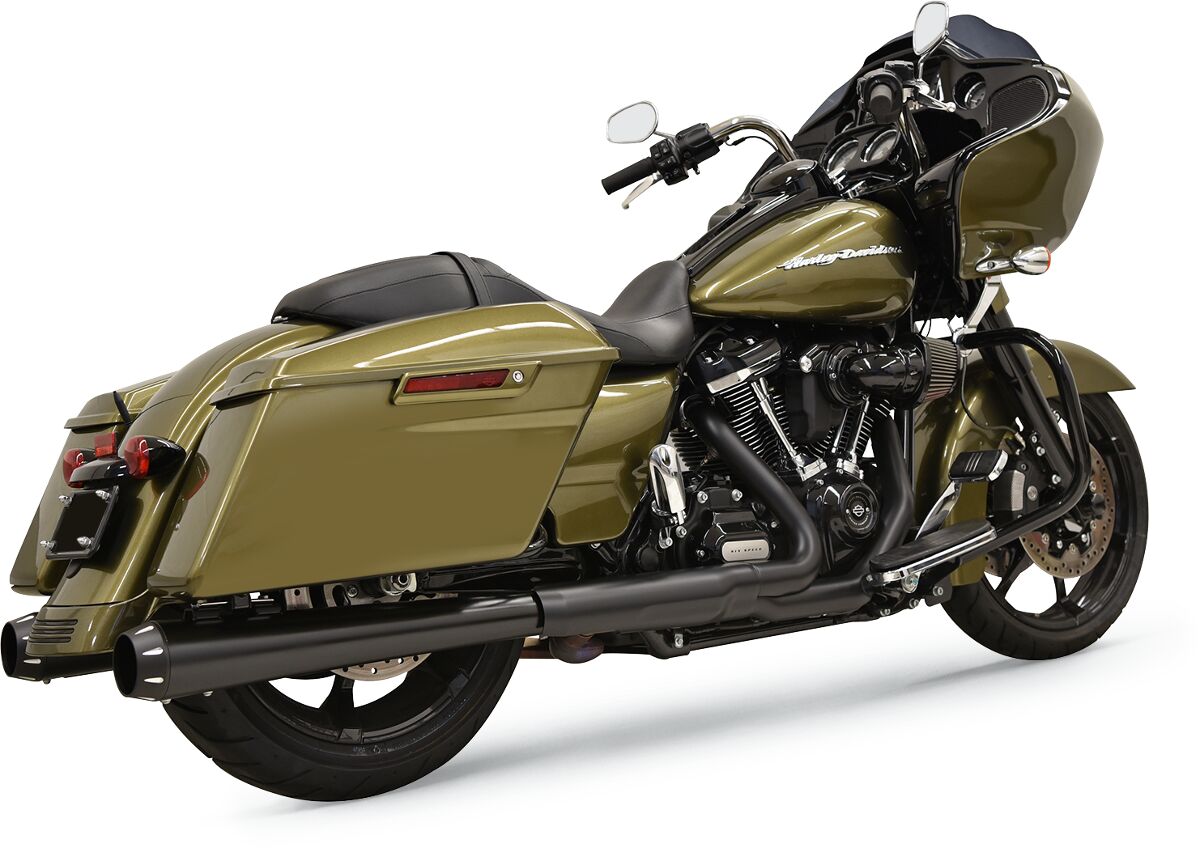 Bassani Xhaust 4" Megaphone DNT Exhaust System, Black - 17-24 Touring Slip-Ons Exhaust Bassani Xhaust