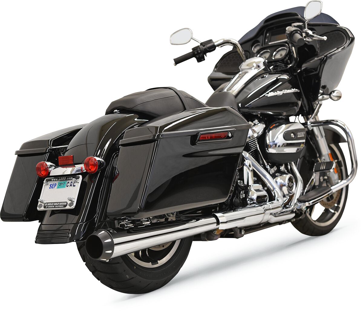 Mufflers Slip On 4" Dnt Eliminator Megaphone Cross Over Chrome Bassani Xhaust Default Title
