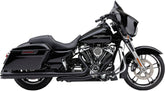 Cobra Mufflers 4" Round Slip On Contrast Cut Black Slip-Ons Exhaust Cobra
