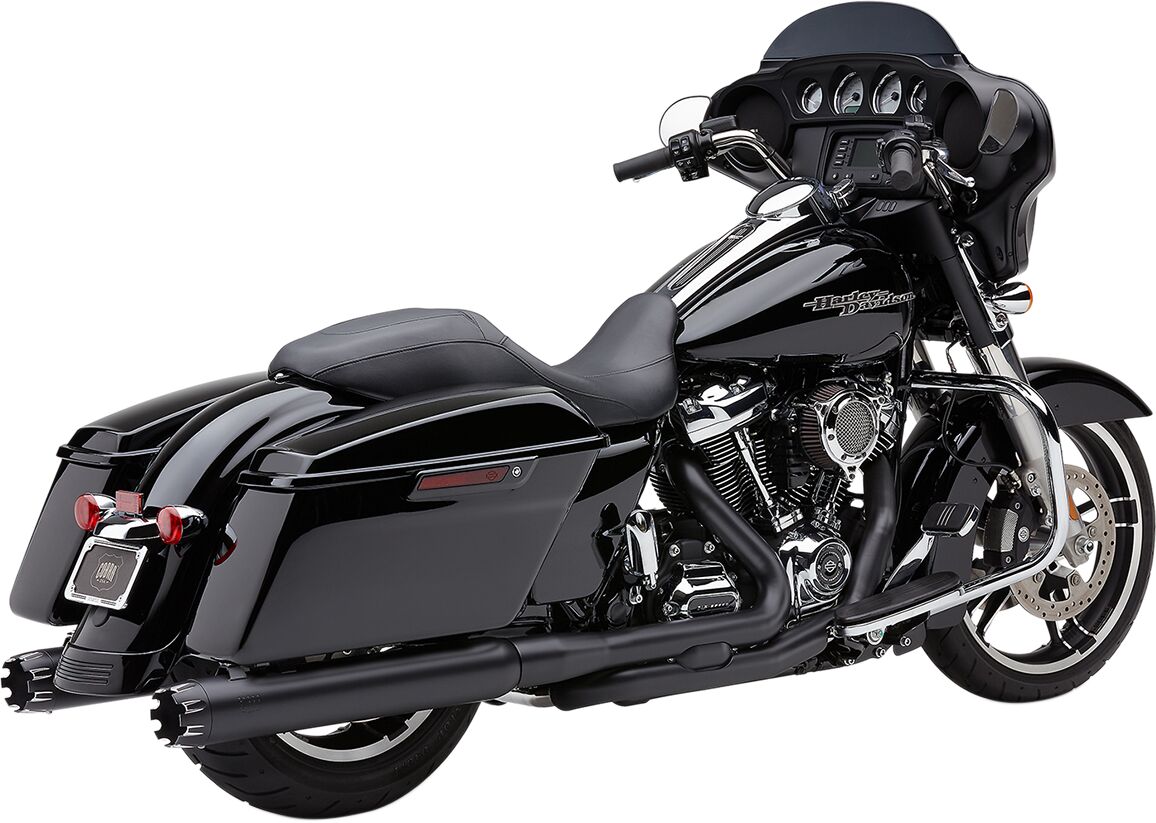 Cobra Mufflers 4" Round Slip On Contrast Cut Black Slip-Ons Exhaust Cobra
