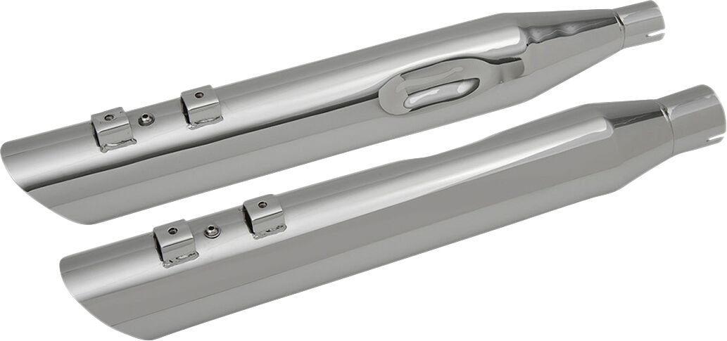 Drag Specialties Mufflers Slip On 3.5" Slashdown Chrome Slip-Ons Exhaust Drag Specialties