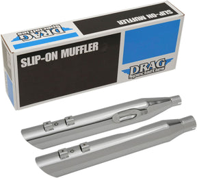 Drag Specialties Mufflers Slip On 4" Slashdown Chrome Slip-Ons Exhaust Drag Specialties
