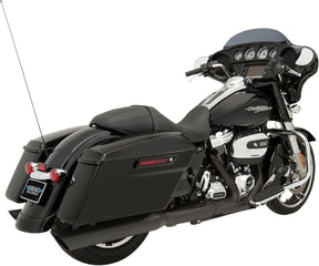 Drag Specialties Mufflers Slip On 4" Slashdown Black Slip-Ons Exhaust Drag Specialties
