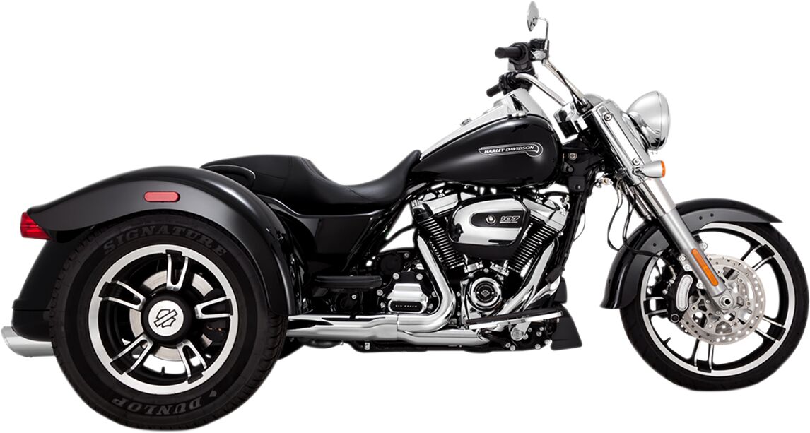 Muffler Twin Slash Round Slip Ons Chrome Vance & Hines Default Title