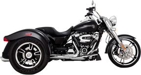 Muffler Twin Slash Round Slip Ons Chrome Vance & Hines Default Title