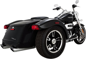 Muffler Twin Slash Round Slip Ons Chrome Vance & Hines