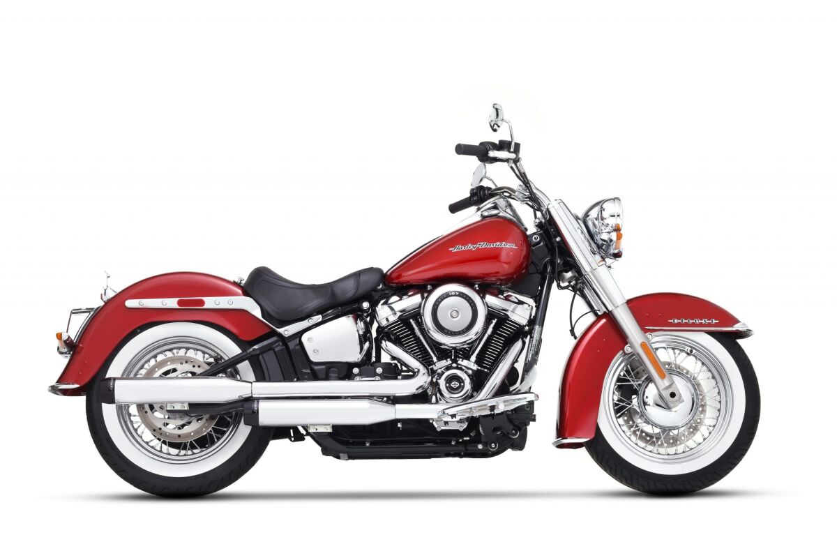 Rinehart Racing Muffler Slip On 3.5" Chrome W/Black End Caps Slip-Ons Exhaust Rinehart Racing