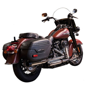 Rinehart Racing Muffler Slip On 3.5" Chrome W/Black End Caps Slip-Ons Exhaust Rinehart Racing