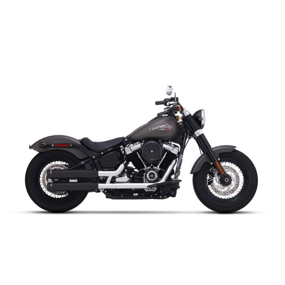 Rinehart Racing Muffler Slip On 3.5" Black W/Black End Caps Slip-Ons Exhaust Rinehart Racing