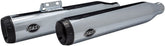 S&S Cycle Muffler Slip On Grand National Chrome W/Black End Caps Slip-Ons Exhaust S&S Cycle