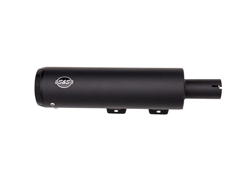 S&S Cycle Grand National 4" Ec Slip On Mufflers Black/Black Slip-Ons Exhaust S&S Cycle
