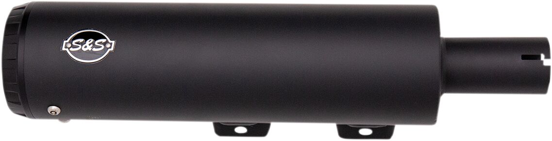 S&S Cycle Grand National 4" Ec Slip On Mufflers Black/Black Slip-Ons Exhaust S&S Cycle