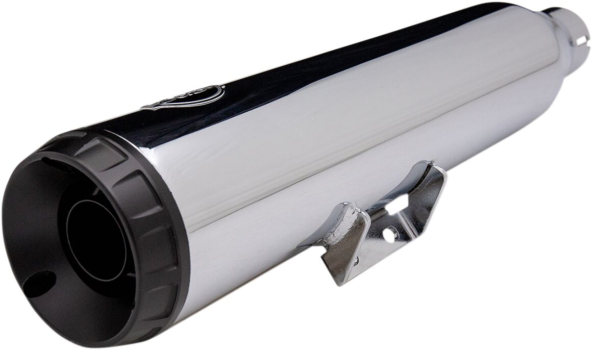 S&S Cycle Grand National 4" Ec Slip On Mufflers Chrome/Black Slip-Ons Exhaust S&S Cycle