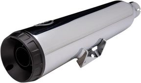 S&S Cycle Grand National 4" Ec Slip On Mufflers Chrome/Black Slip-Ons Exhaust S&S Cycle