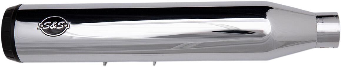 S&S Cycle Grand National 4" Ec Slip On Mufflers Chrome/Black Slip-Ons Exhaust S&S Cycle