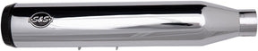 S&S Cycle Grand National 4" Ec Slip On Mufflers Chrome/Black Slip-Ons Exhaust S&S Cycle