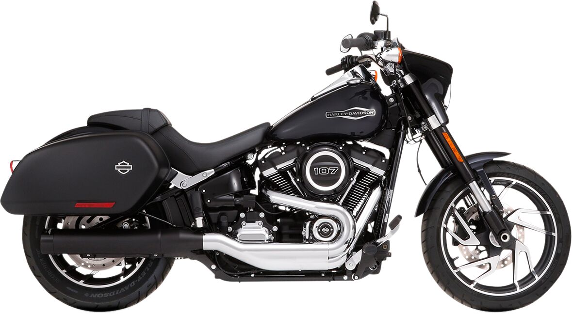 Rinehart Racing Muffler Slip On 4" Sport Glide Black/Black Slip-Ons Exhaust Rinehart Racing