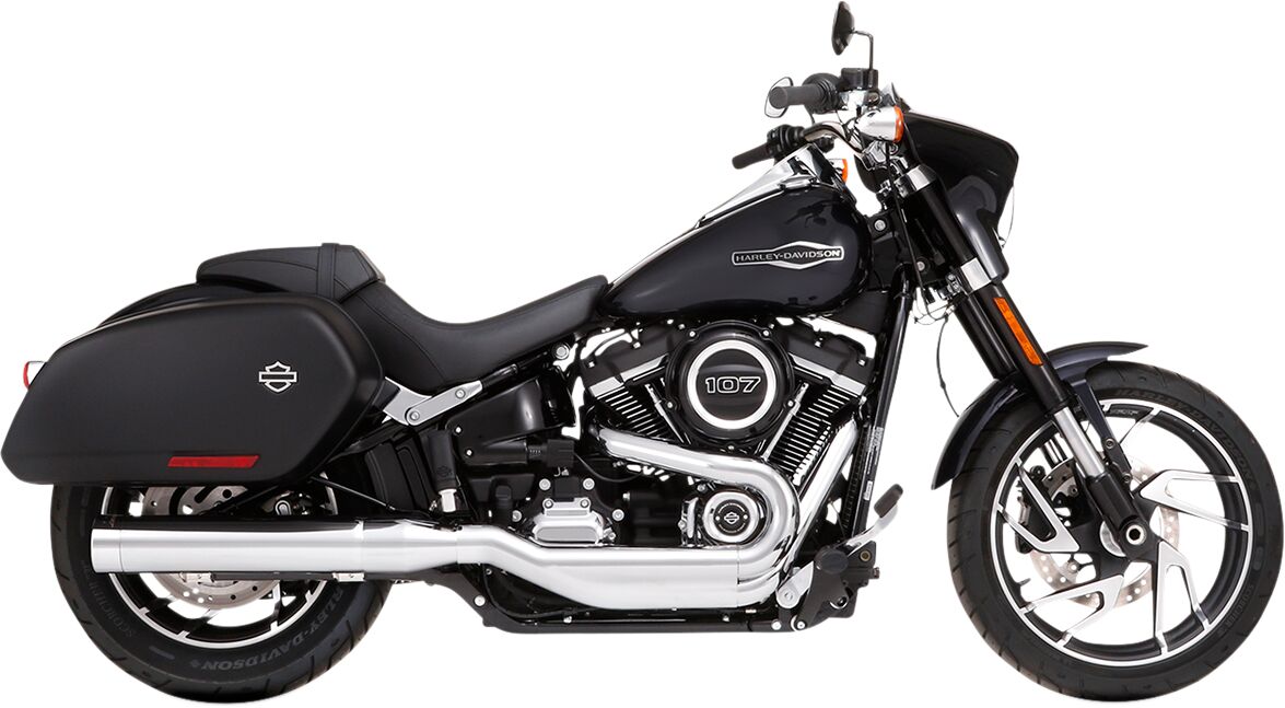 Rinehart Racing Muffler Slip On 4" Sport Glide Chrome/Chrome Slip-Ons Exhaust Rinehart Racing