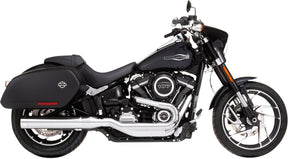 Rinehart Racing Muffler Slip On 4" Sport Glide Chrome/Chrome Slip-Ons Exhaust Rinehart Racing