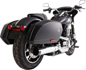 Rinehart Racing Muffler 4" Slip On Sport Glide Chrome/Black Slip-Ons Exhaust Rinehart Racing