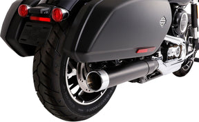Rinehart Racing Muffler 4" Slip On Sport Glide Black/Chrome Slip-Ons Exhaust Rinehart Racing