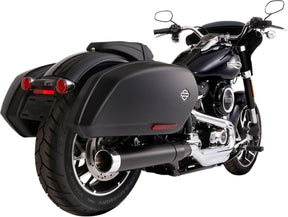 Rinehart Racing Muffler 4" Slip On Sport Glide Black/Chrome Slip-Ons Exhaust Rinehart Racing